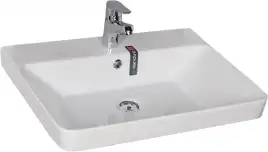 Раковина Sanovit LUXURY 60 11060-KL прямоугольная, Белая глянцевая