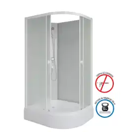 Душевая кабина Niagara Promo 90х80х200 P90/80/26L/MT/BK средний поддон, без гидромассажа