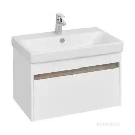 Тумба под раковину Aquaton Марти 70 1A267501MY010 подвесная цвет, белый / дуб эндгрейн