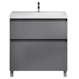 Тумба под раковину Grossman Меркадо 80 напольная, графит матовый (108075)