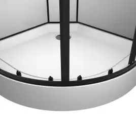 Душевая кабина Loranto 100х100 низкий поддон, прозрачное стекло, профиль Черный, CS-21811-100