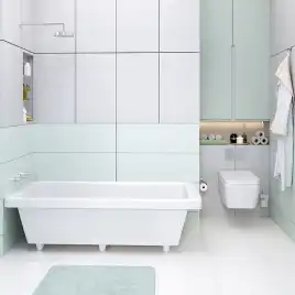 Ванна из литьевого мрамора  Aqua de Marco NESTOR 177х80 Белая 1180WNES