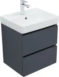 Тумба под раковину Aquanet Вега 2.0 50 маренго, подвесная, 337946
