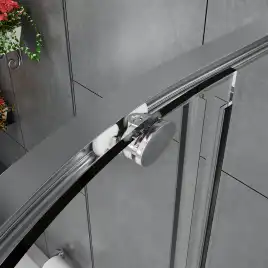 Душевой уголок Azario 90х90 AZ-R43-90-MB-CL, профиль черный матовый, стекло Прозрачное