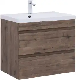 Тумба под раковину Aquanet Нота New 75 дуб веллингтон табак 334192