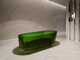 Прозрачная ванна ABBER Kristall AT9706Emerald 170х80 зеленая