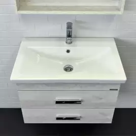Тумба с умывальником Comforty Никосия 70П Дуб белый, 00-00005792