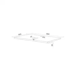 Столешница IDDIS Optima Home 80 OPH80BVi89 МДФ, Дуб верона