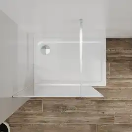 Душевая перегородка Azario Walk-in 120 AZ-271-120-BGL-CGP прозрачное стекло 8 мм с графическим принтом, профиль Золото матовое