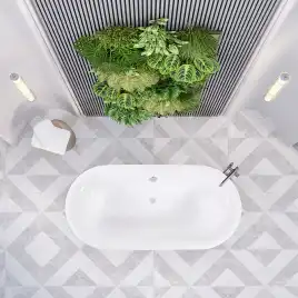 Ванна из литьевого мрамора  Aqua de Marco VALENCIA 170х83 Белая 1175WVAL