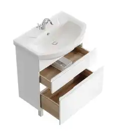 Тумба с раковиной напольная Aqwella Rodos 75 см, ROD01072N, цвет Белый
