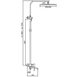 Душевая система Gappo G2407-6 с поворотным изливом, Черный матовый