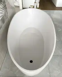 Ванна из литьевого мрамора  Aqua de Marco Calipso 165х82х53 1165WCAL_GEL, Белая