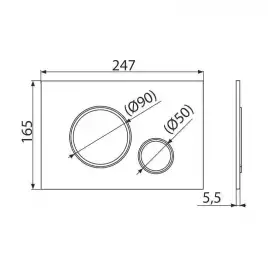 Кнопка смыва Alcaplast M771 Хром