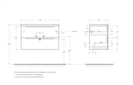 Тумба под раковину BelBagno ETNA39-800/390-2C-SO-RN-P подвесная Rovere Nature