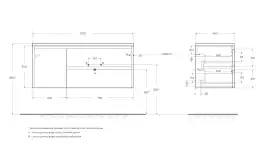 Тумба под раковину BelBagno KRAFT-1200-2C-1A-SO-CG-R подвесная Cemento Grigio