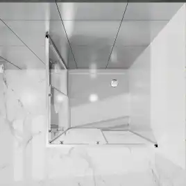 Душевой уголок Azario 90х90 AZ-R43-90-MGR-CL, профиль графит матовый, стекло Прозрачное