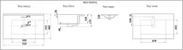 Умывальник CeramaLux 803-50 510х400х175 Полувстраиваемая цвет Белый