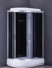 Душевая кабина Loranto 120х80 средний поддон, прозрачное стекло, профиль Хром, CS-66120-20 R G