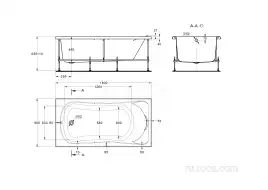 Акриловая ванна Roca BeCool 180х90 ZRU9307685 прямоугольная, Белая