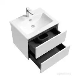 Тумба под раковину Aquaton Сохо 60 1A258001AJ010 подвесная цвет, белый глянец