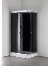 Душевая кабина Loranto 100х80 CS-5180-13L G, низкий поддон, цвет профиля сатин