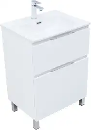 Тумба под раковину Aquanet Алвита New 60 напольная, белый матовый, 344132