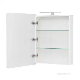 Зеркало-шкаф Aquaton Скай PRO 55 1A238402SY010  левый цвет, белый глянец