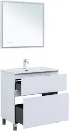 Тумба под раковину Aquanet Алвита New 80 напольная, белый матовый, 344134