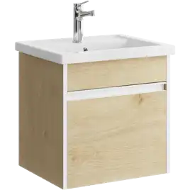 Тумба с раковиной подвесная Aqwella Urban 50 см, URB0105DD, цвет Дуб Давос