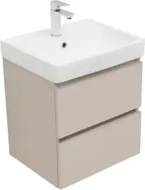 Тумба под раковину Aquanet Вега 2.0 50 бежевый, подвесная, 337940