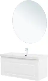 Тумба под раковину Aquanet Агата 110 белый сатин, 345484