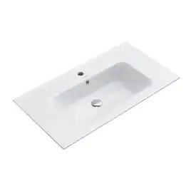 Раковина KERAMA MARAZZI PIANO подвесная/мебельная, 85 см, белая глянцевая, PI.wb.85