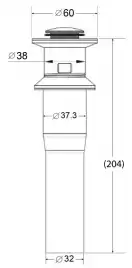 Донный клапан BelBagno BB-PCU-03-BORO Брашированное золото