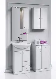 Тумба с раковиной напольная Aqwella Barcelona 55 см, Ba.01.05/2, цвет Белый