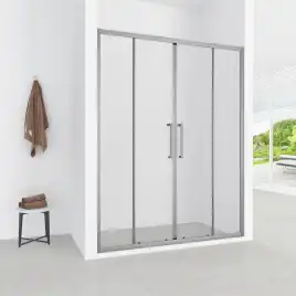 Душевая дверь Loranto 160 CS-AB04GG-160, профиль серый матовый, стекло Прозрачное