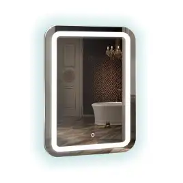 Зеркало Azario Мальта 55х80 ФР-00000941 с подстветкой, сенсорный выключатель с функцией диммера, Венге