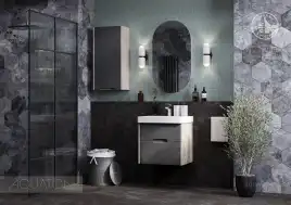 Тумба под раковину Aquaton Оливия 55 1A254201OLUG0 подвесная цвет, грей / дуб ойстер