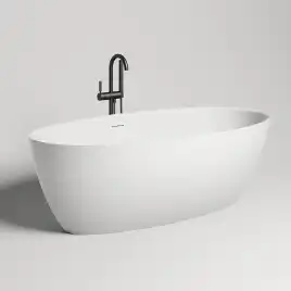 Ванна Salini ALDA 160х80 101923M из материала S-Stone, Белая матовая