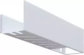 Полка Aquanet Магнум 50x12 белая матовая, с крючками