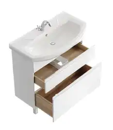 Тумба с раковиной напольная Aqwella Rodos 85 см, ROD01082N, цвет Белый