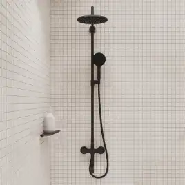 Душевая система IDDIS Aiger AIGBL3Fi06 для ванны с изливом цвет, Матовый черный