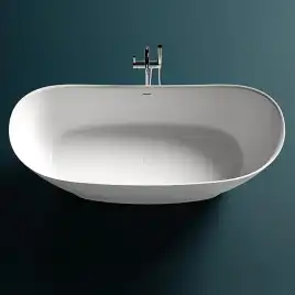 Ванна Salini NOEMI 185х80 101811SM из материала S-Stone, Белая матовая