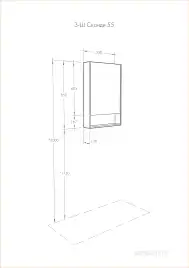 Зеркало-шкаф Aquaton Сканди 55 1A252102SDB20  цвет, белый / дуб верона