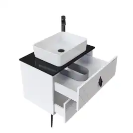 Тумба под раковину Grossman Вива 70 подвесная, белая глянцевая (107012)