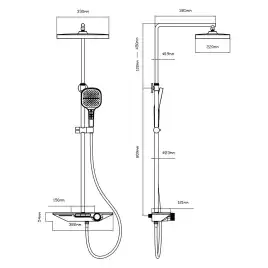 Душевая система  Vincea  VSFS-411CH VSFS-411CH для ванны с изливом, хром