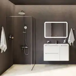 Душевая система IDDIS Shelfy SHESBBTi06 для ванны с изливом цвет, Глянцевый хром