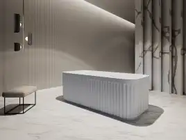 Акриловая ванна Abber 170х75 AB9411-1.7, отдельностоящая, Белая глянцевая