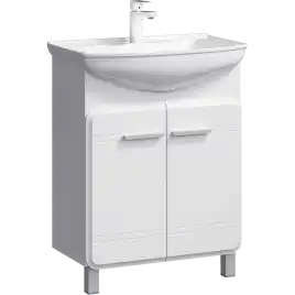 Тумба с раковиной напольная Aqwella Corsica 65 см, Kor.01.06, цвет Белый