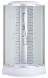 Душевая кабина Loranto 100х100 средний поддон, матовое стекло, профиль Хром, CS-6610-25FW 100